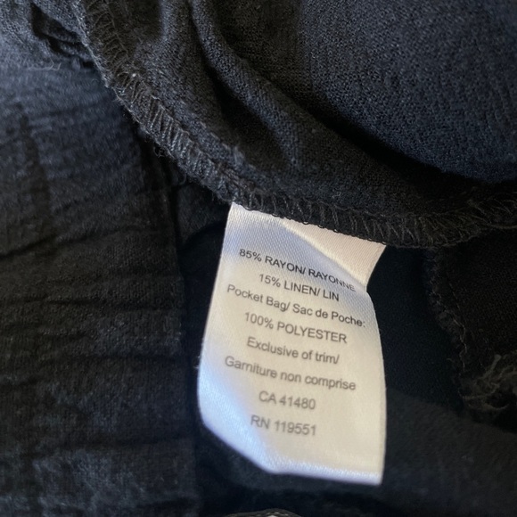 Gentle Fawn Black Wide Leg Linen Blend Julius Pants Women's Small - Picture 11 of 16